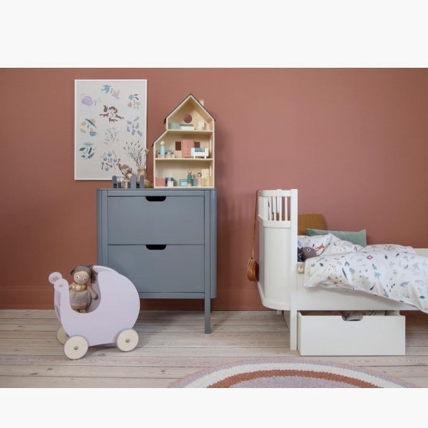 Cambiador cómoda con cajones gris Sebra dk - Thelittleclub. Diseño muebles  infantiles