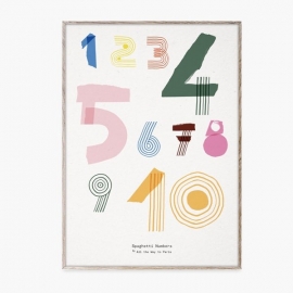 Spaghetti Numbers Poster