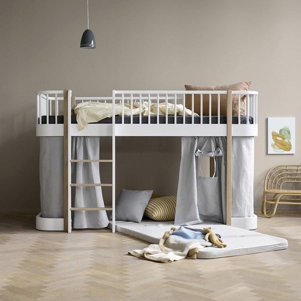 Wood Low Loft Bed Oak Oliver Furniture, Are Low Loft Beds Safe