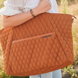 Copper quilted bag