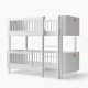 Wood mini+ low bunk bed, white