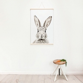 MAGNETIC POSTER / RABBIT 62X95CM - Groovy Magnets