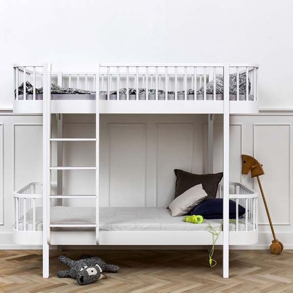 Oliver Furniture Wood Bunk Bed In White, Old Bunk Beds White